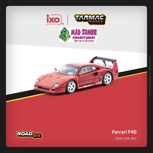 Tarmac Works Hobby 64 - Ferrari F40 Red  - (PRE-ORDER)