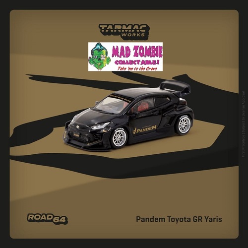 Tarmac Works 1/64 Road 64 - Pandem Toyota GR Yaris Black