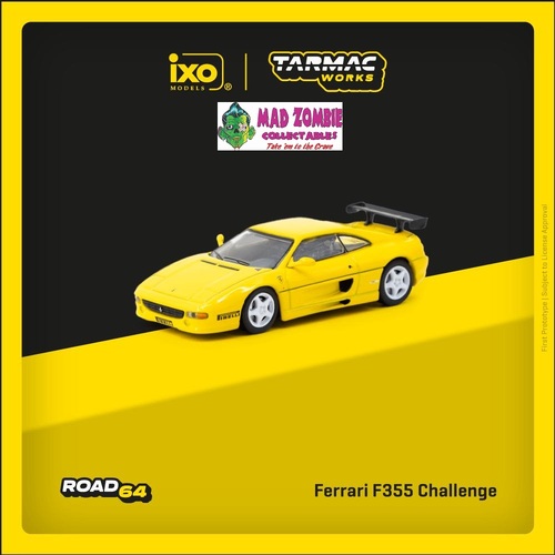 Tarmac Works Hobby 64 1/64 Scale - Ferrari F355 Challenge Yellow (PRE-ORDER)