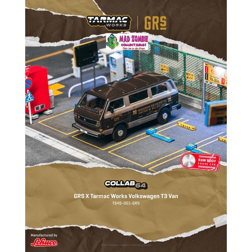 Tarmac Works Global 64 - GRS X Tarmac Works Volkswagen T3 Van (Possible Chase Car Supplied)  - (PRE-ORDER)