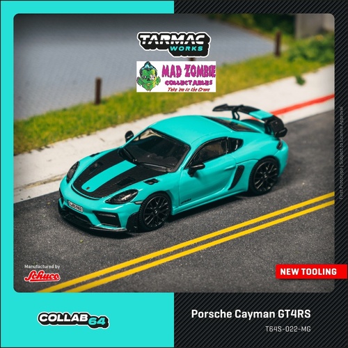 Tarmac Works Global 64 - Porsche Cayman GT4RS Mint Green - (PRE-ORDER)