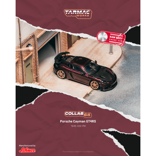 Tarmac Works Hobby 64 - Porsche Cayman GT4RS (Possible Chase Car Supplied) - (PRE-ORDER)