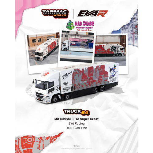 Tarmac Works Hobby 64 - Mitsubishi Fuso Super Great EVA Racing - (PRE-ORDER)