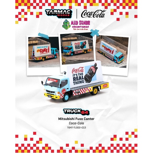 Tarmac Works Hobby 64 - Mitsubishi Fuso Canter - Advertisement Truck COCA-COLA - (PRE-ORDER)