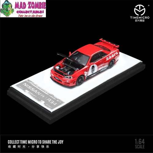 Time Micro 1/64 Scale - Nissan Skyline GTR R34 Red #0