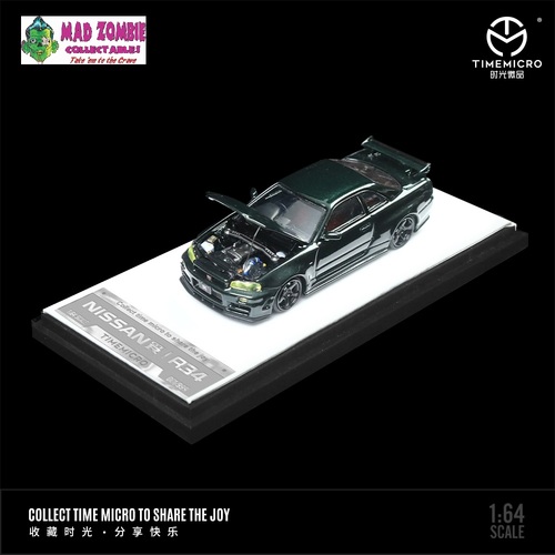 Time Micro 1/64 Scale - Nissan Skyline GTR R34 Dark Green