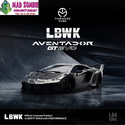 Time Micro 1/64 Scale -  Lamborghini LP700 GTEVO LBWK Battle Grey - (Limited to 999 Pieces World Wide)