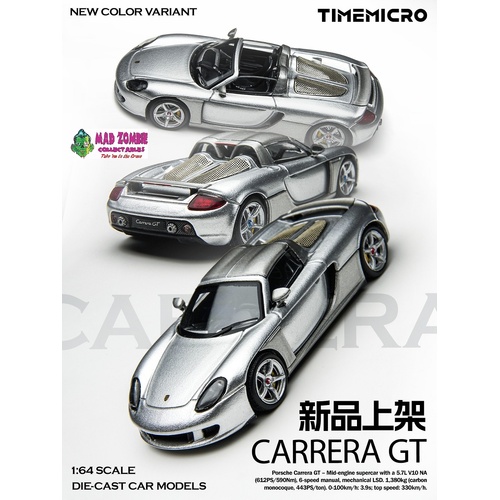 Time Micro - Porsche Carrera GT Silver  - (PRE-ORDER)