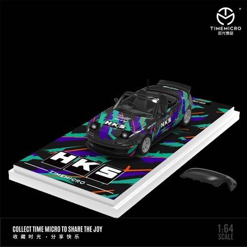 Time Micro 1/64 Scale - MX-5 Eunos Roadster (NA/Miata) Widebody Retractable-Headlight HKS (PRE-ORDER)