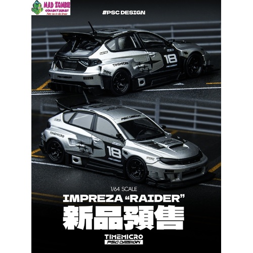 Time Micro × PSC DESIGN 1/64 Scale - Impreza "Raider" Silver - (Pre-Order)
