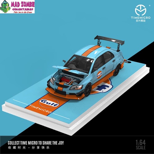 Time Micro 1/64 Scale - Mitsubishi Lancer Evo IX Widebody Gulf - (PRE-ORDER)