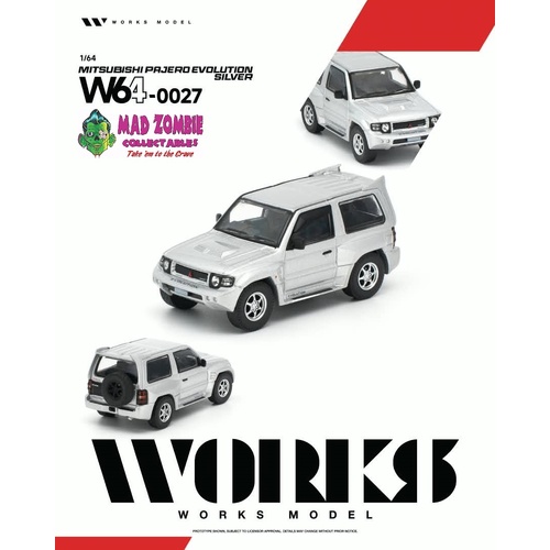 Works Model 1/64 - Pajero Evolution Silver - PRE-ORDER